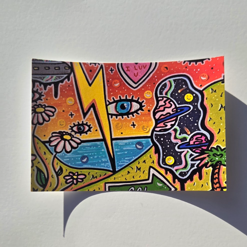 Trippy Scenic Print
