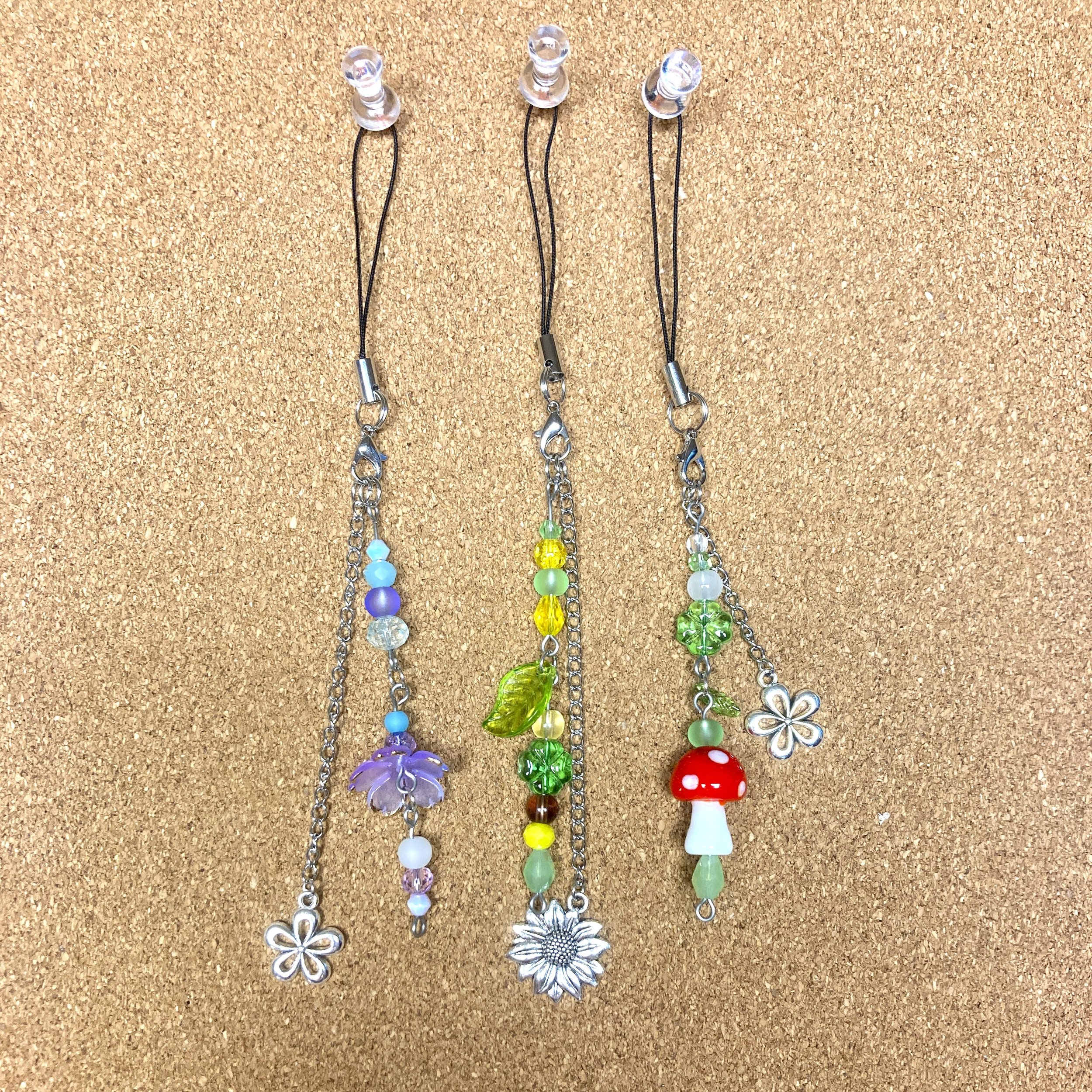 Garden Beaded Phone Charms