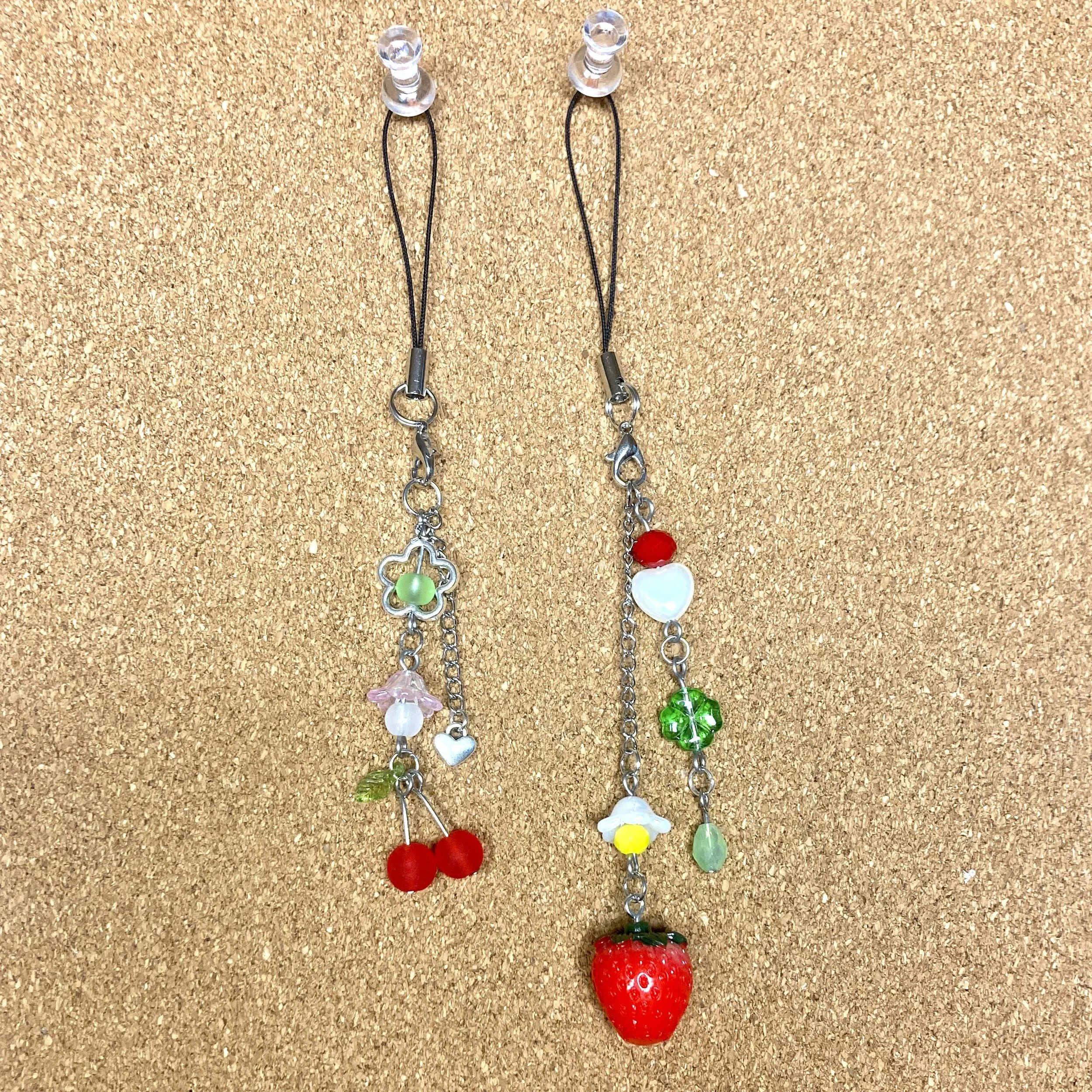 Fruit Beaded Phone Charms