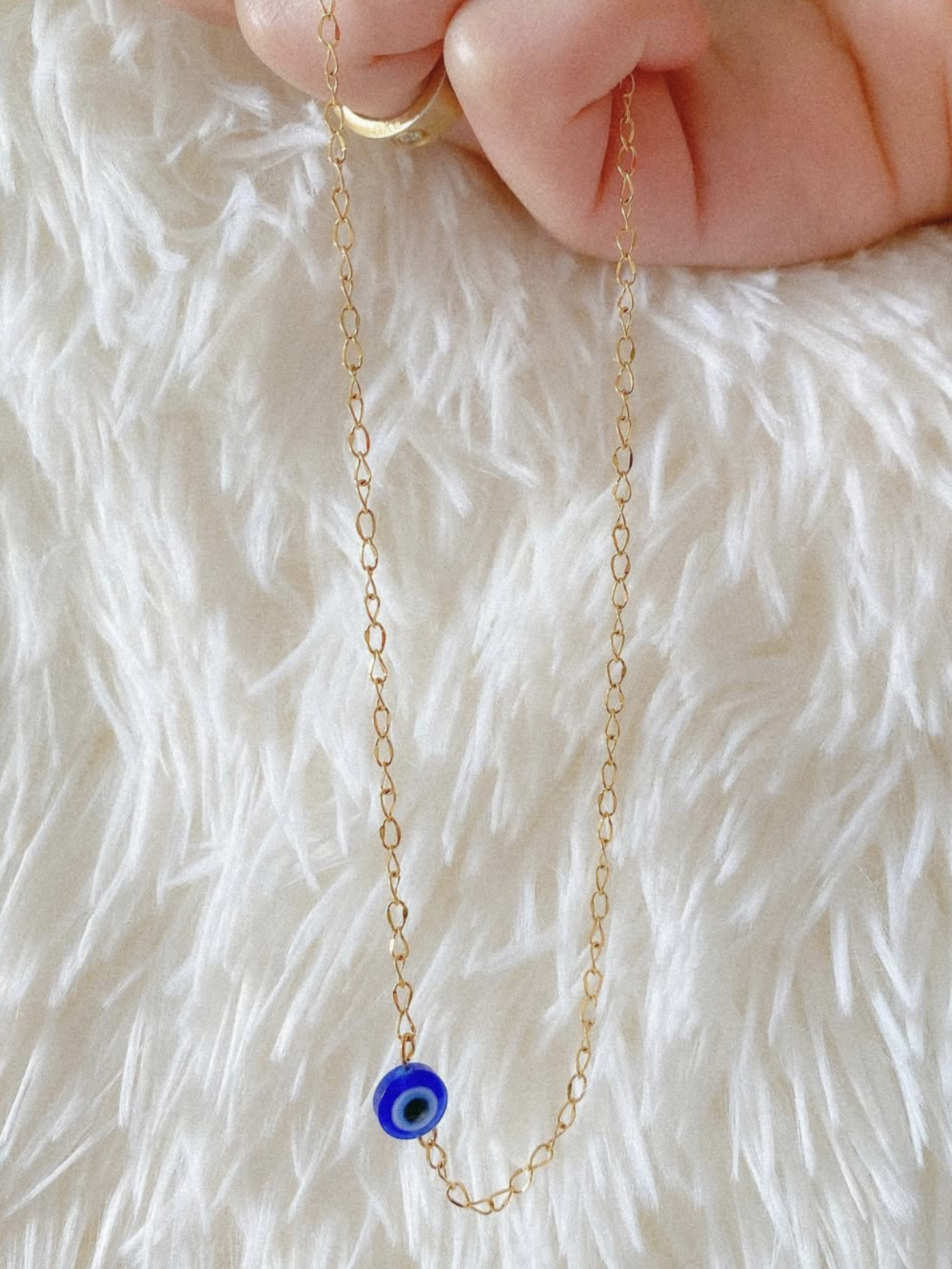 Evil Eye Pendant Necklace, Gold