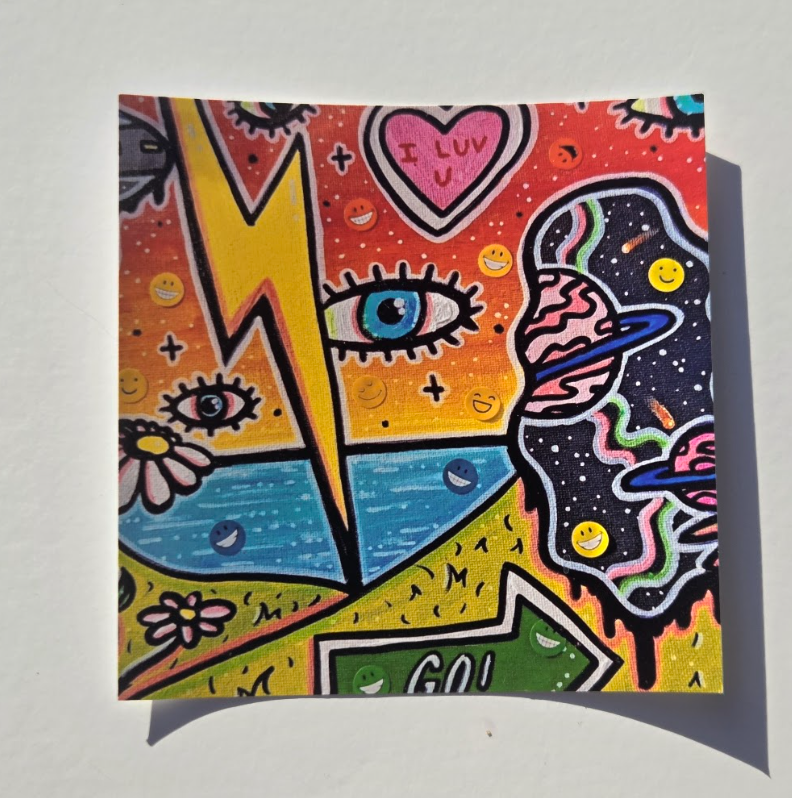 Square Trippy Scenic Print