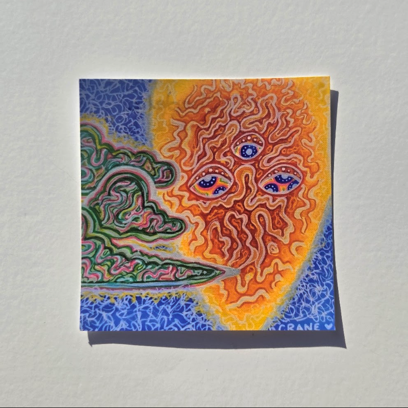 SQUARE Psychedelic Third Eye Print