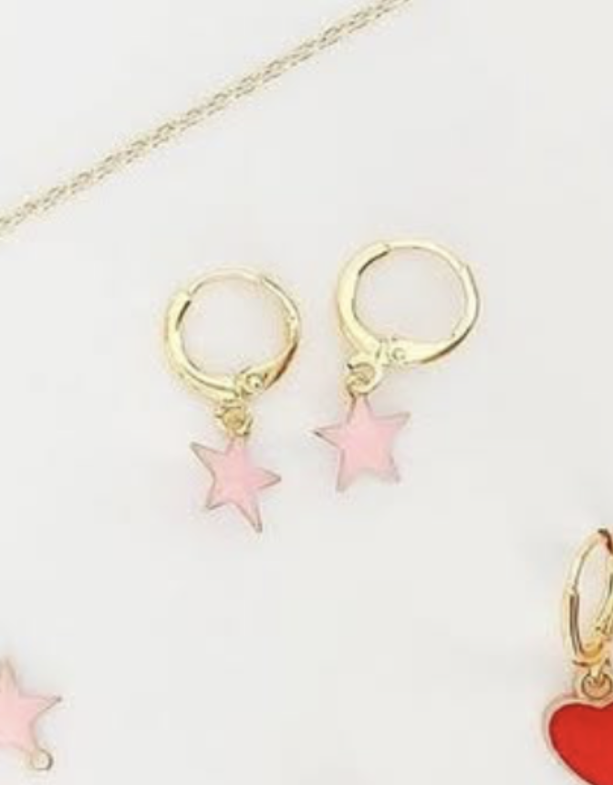 The Double Drop Star Huggies, Gold