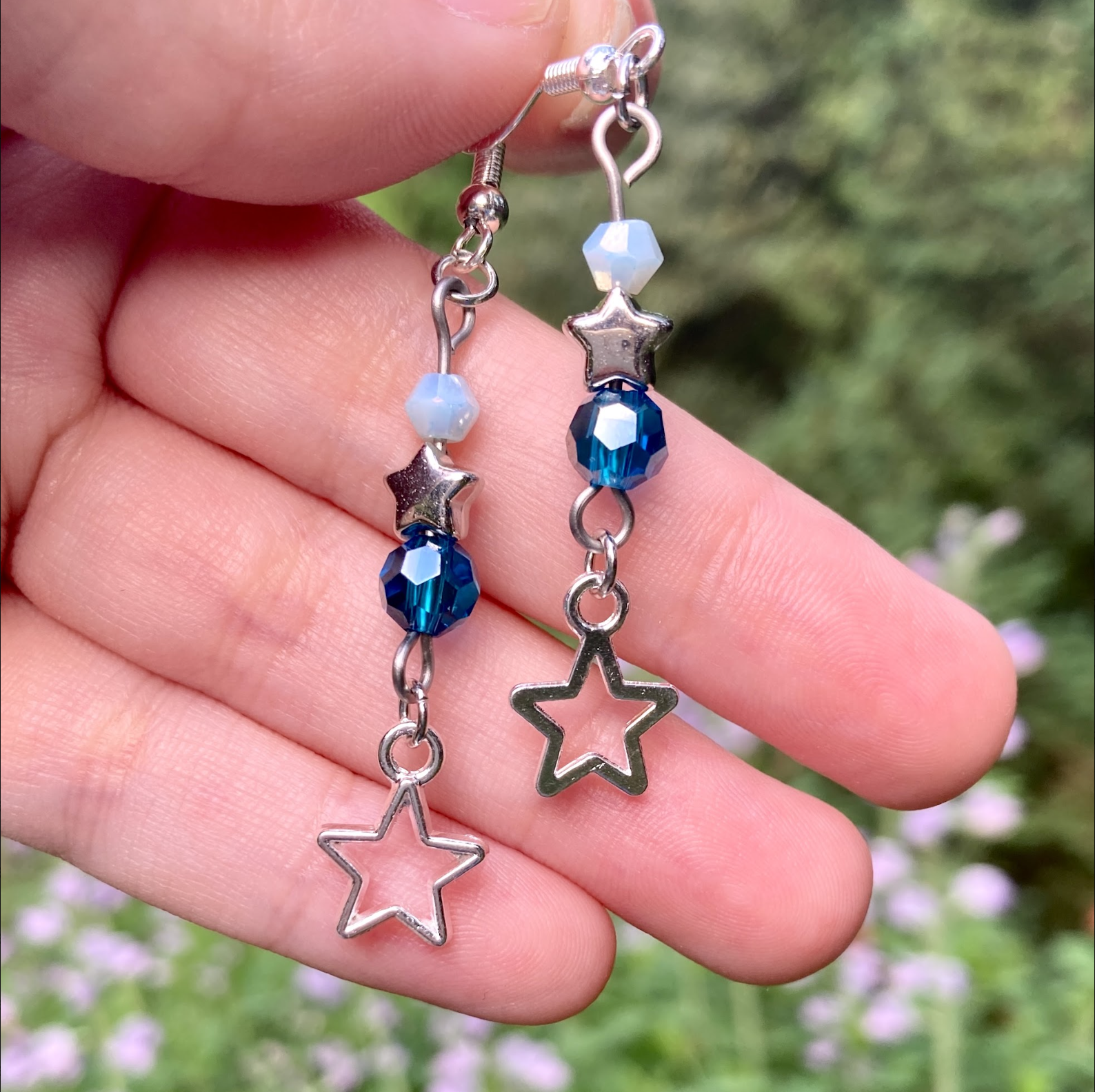 Blue Star Earrings