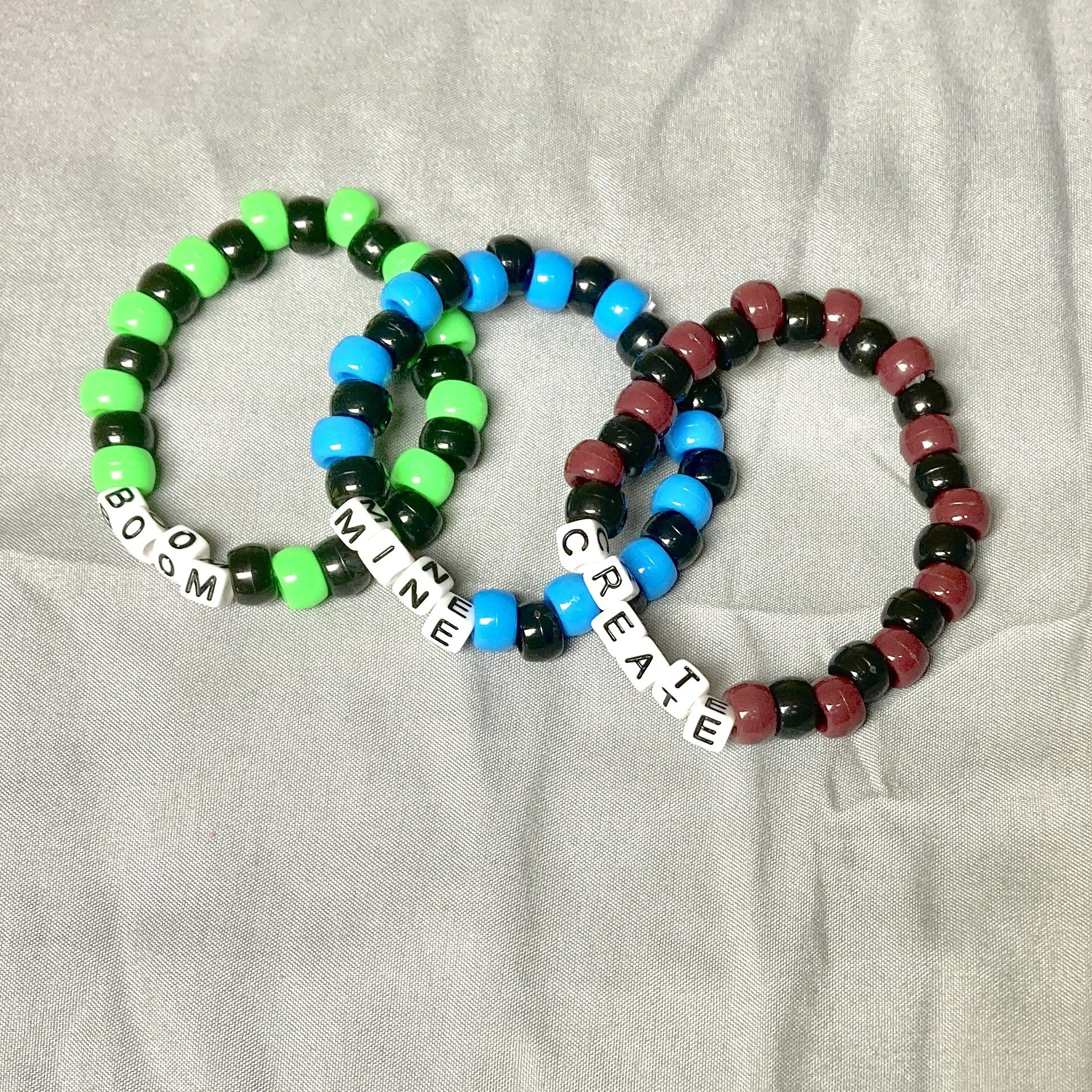 Video Game Pony Bead Elastic Bracelets