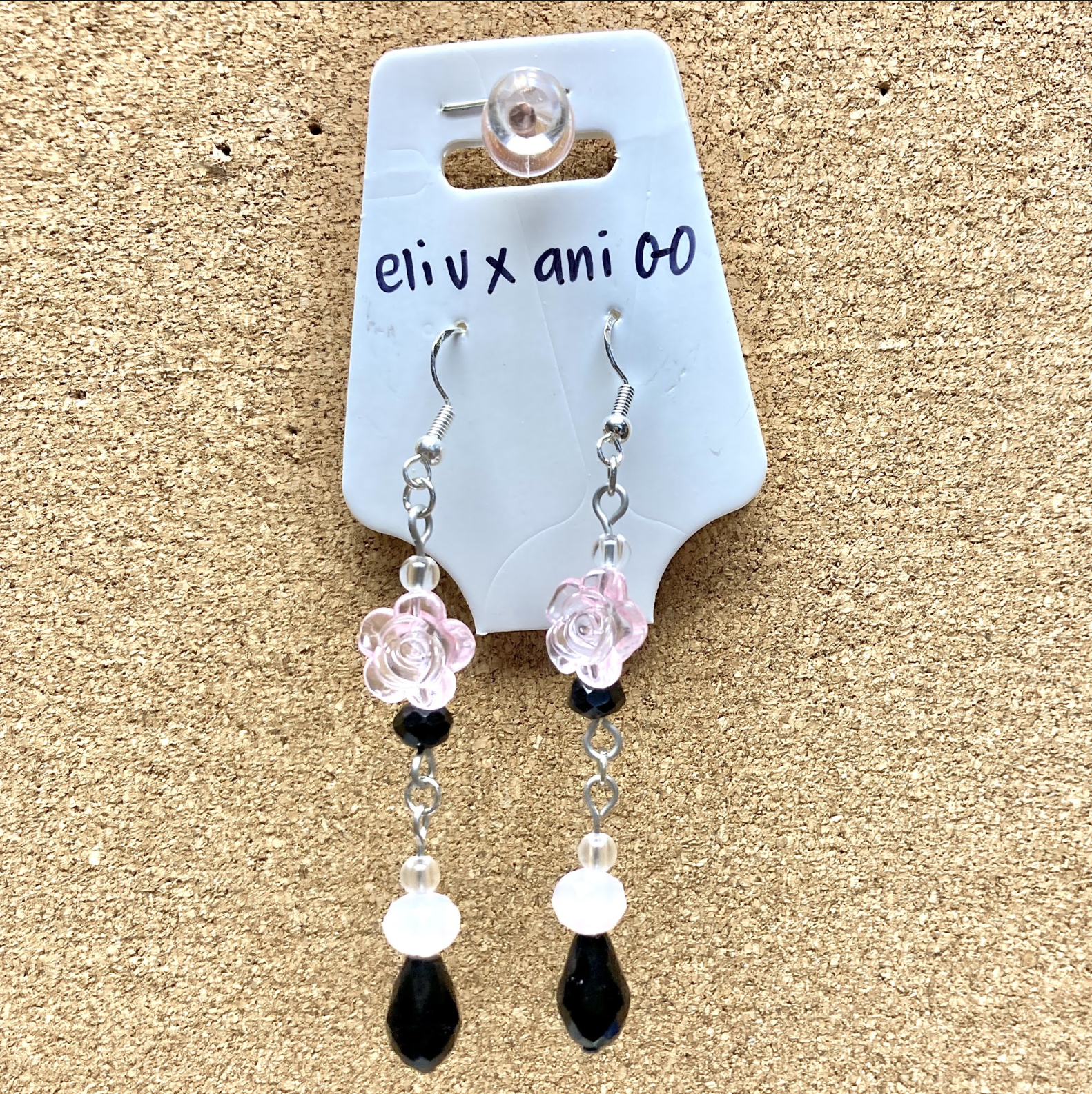 Black Rose Earrings