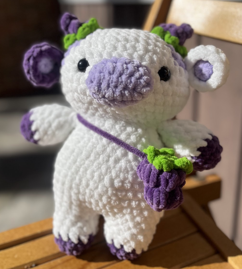 Crochet Purple Grape Cow