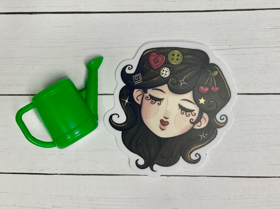 Swirly Girl Sticker