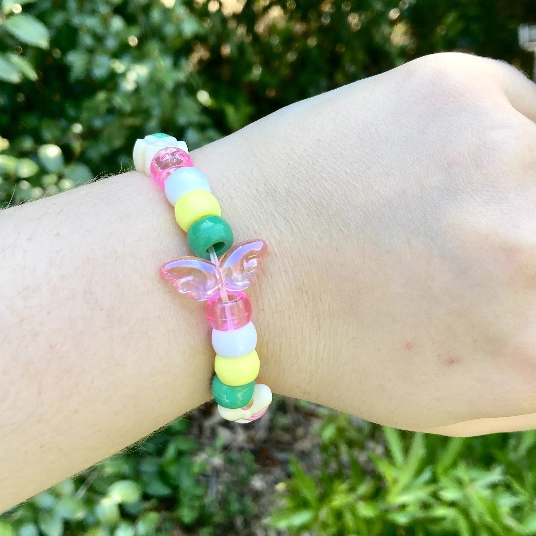 Springtime Pony Bead Elastic Bracelet
