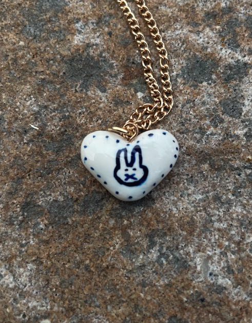 Heart of a Bunny charm necklace