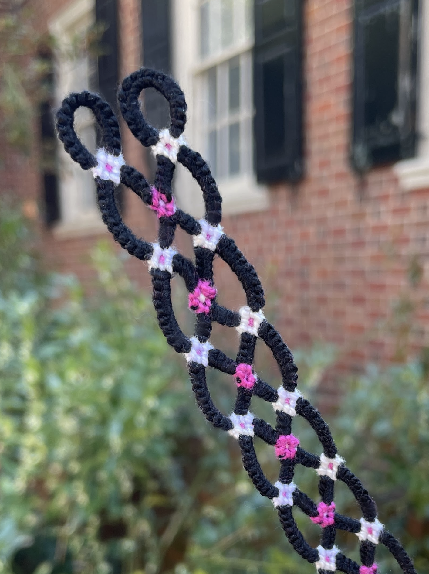 Double Daisy Chain Bracelet - Midnight Amethyst