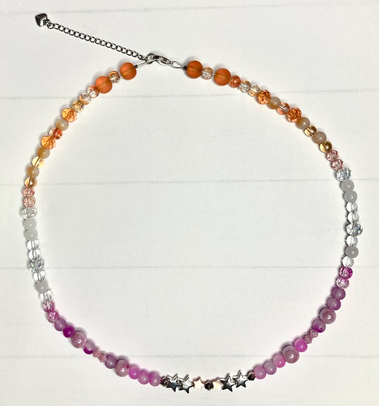 Sunset Flag Long Necklace