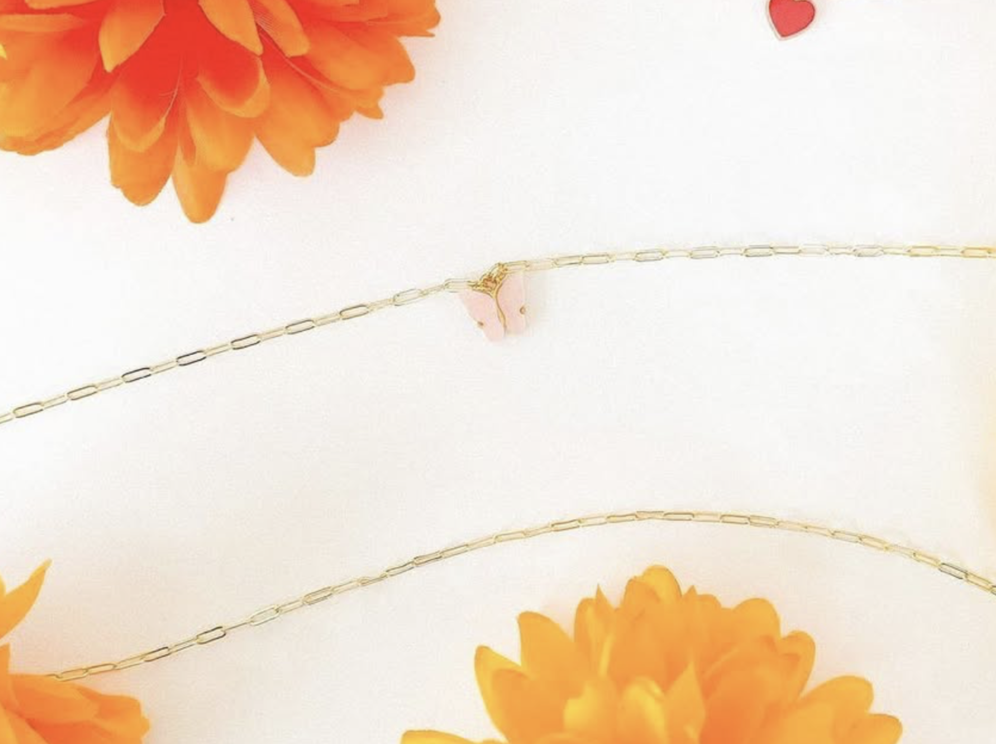 The Mini Links Butterfly Necklace, Gold