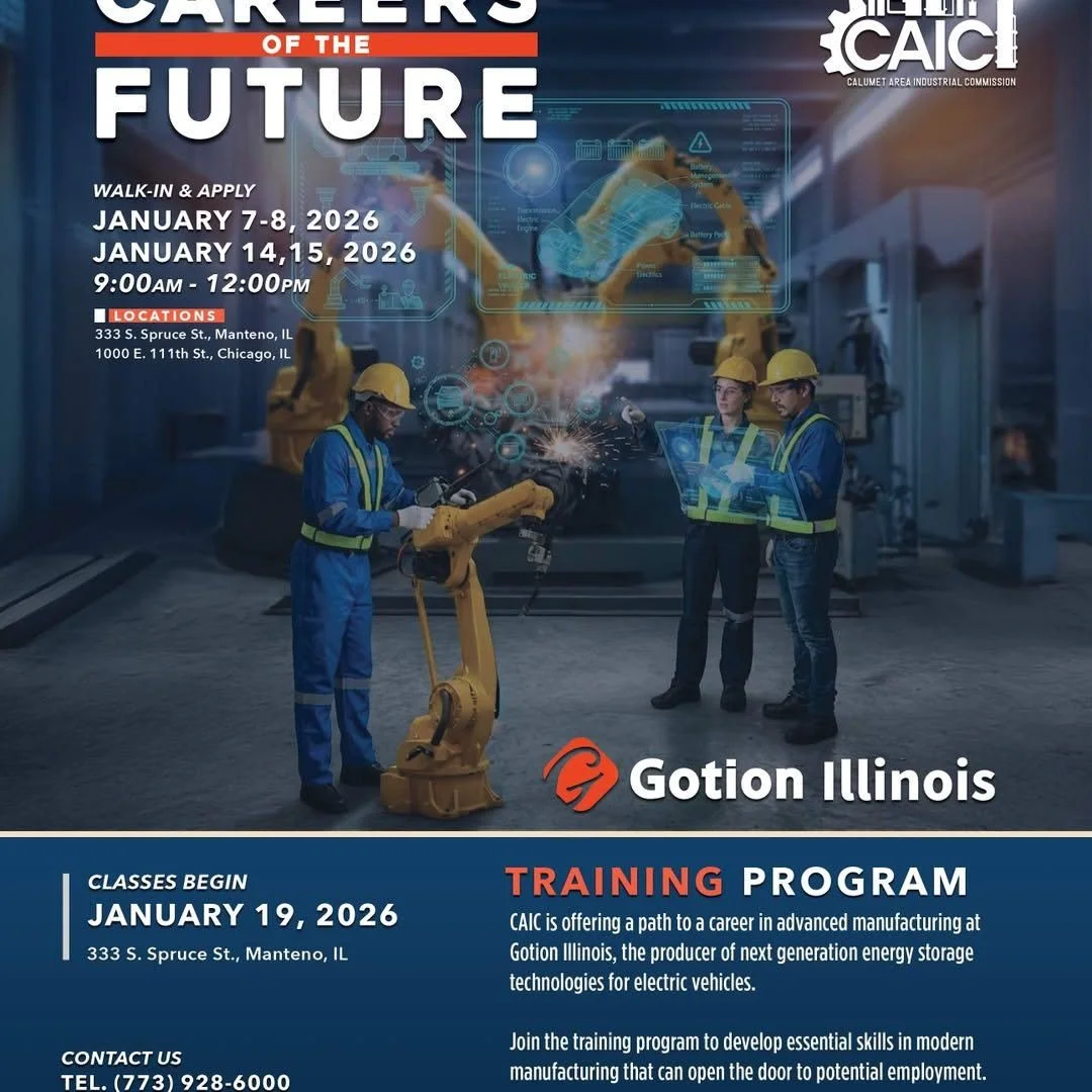 CAIC staff members Jackie and Melissa were at Gotion today, meeting with applicants for our upcoming CEJA Bridge Training Program.

If you missed them today, don't worry! We will be back at Gotion to help you sign up and answer any questions on the f