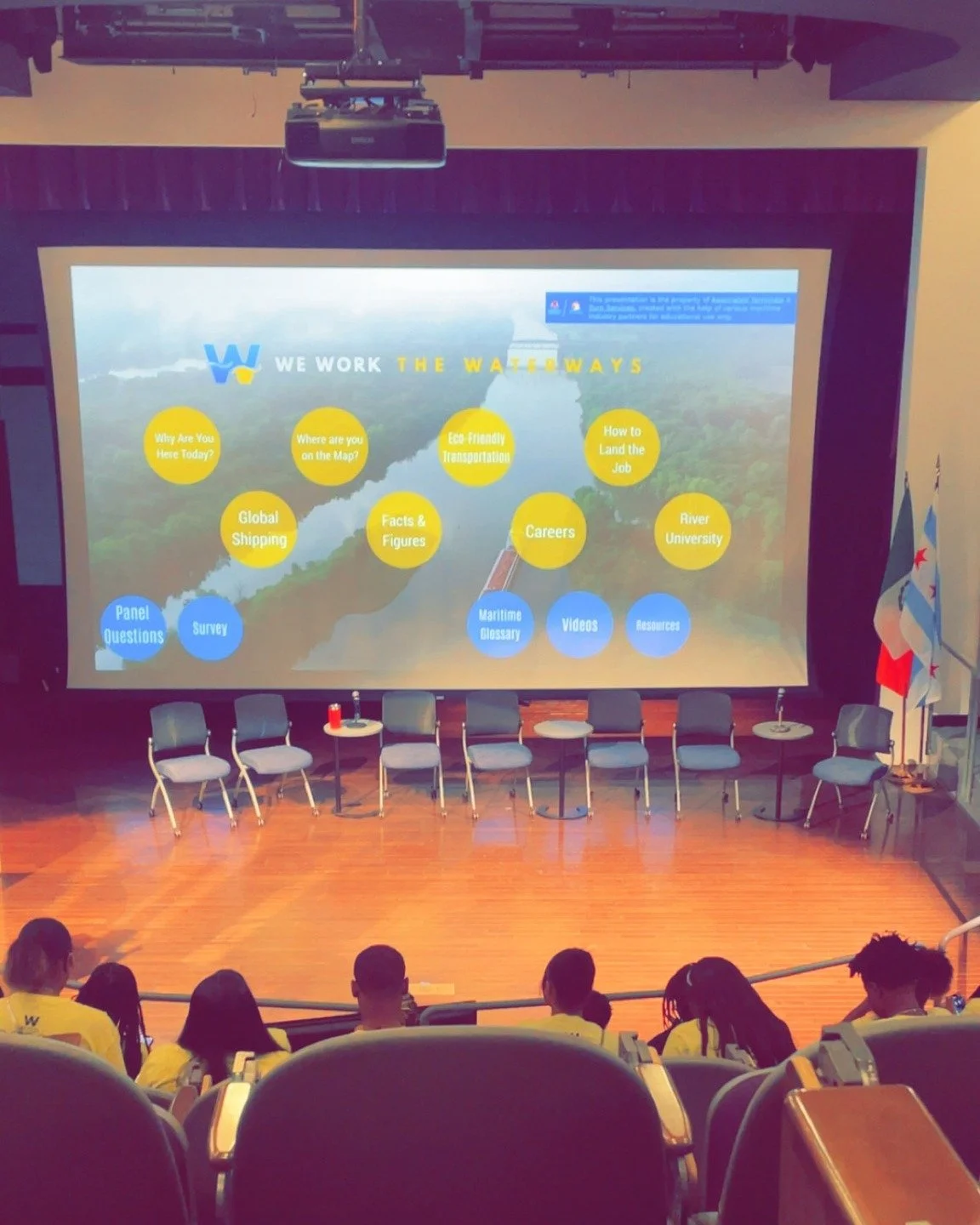 That wraps up a busy week for CAIC. Staff members Danny Meraz and Jackie Terrazas participated in the International Maritime event hosted by We Work The Waterways in partnership with the Illinois International Port District.

The event focused on pro