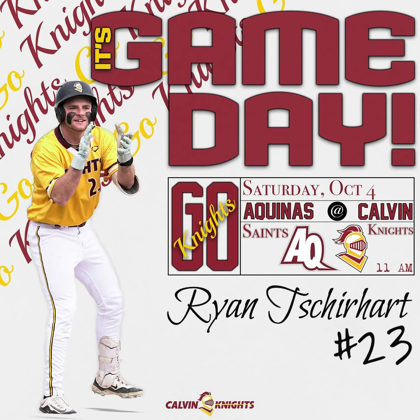 WAKE UP, ITS GAMEDAY‼️

THE KNIGHTS TAKE ON AQUINAS AT HOME FOR A FALL SCRIMMAGE DOUBLE HEADER‼️

GO KNIGHTS‼️⚾️⚔️