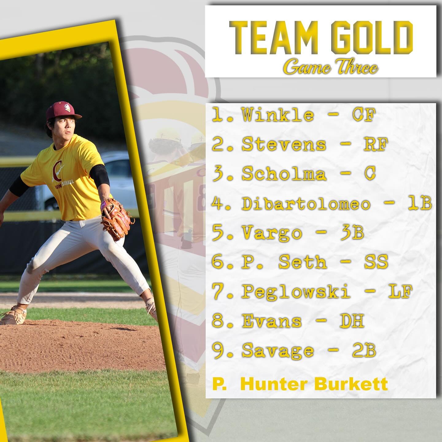 SEASON FINALE‼️

GOLD LOOKS TO TAKE ONE FROM MAROON TODAY AT 4:15PM‼️

GO KNIGHTS‼️⚾️⚔️