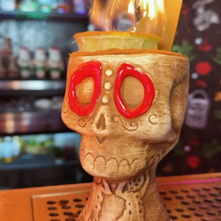 Friendly reminder: tropical drinks, shareable eats, and island vibes are upstairs at the Sneaky Tiki, but only through the 25th 👀🌺🍹 Get your Tiki fix before it&rsquo;s gone!
