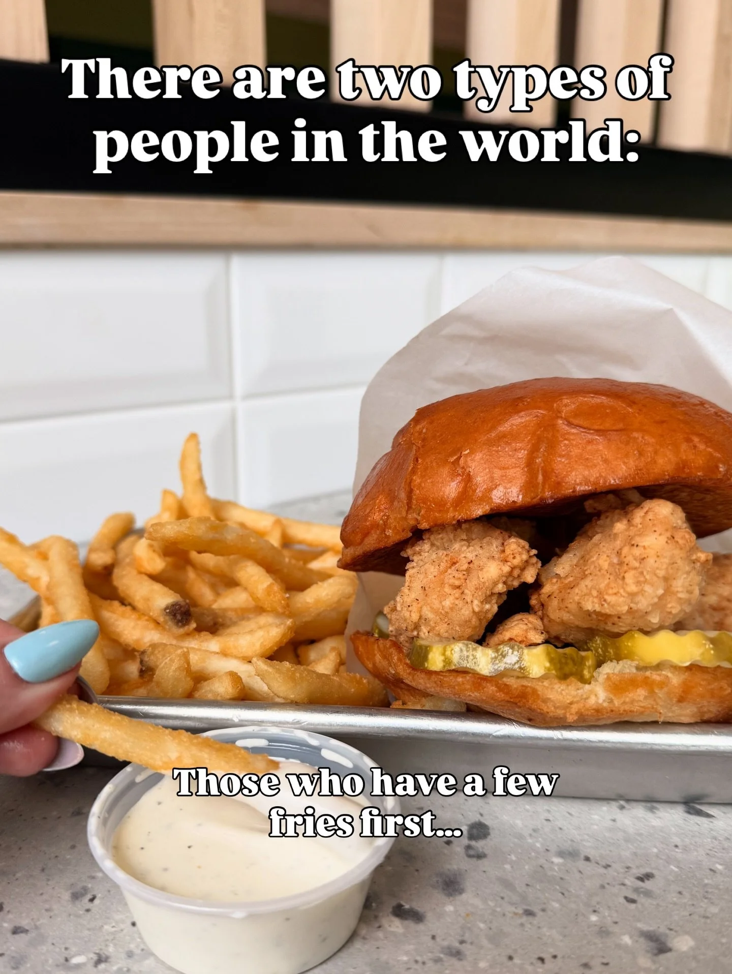 You&rsquo;re lying if you say you don&rsquo;t sneak a couple fries before your first bite of sandwich 🫣