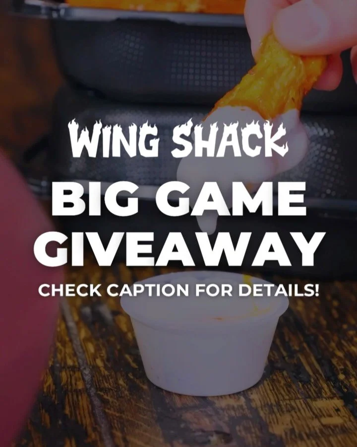 GIVEAWAY ALERT ‼️and reminder to preorder your wings for this Sunday so you don&rsquo;t fumble your food for the Big Game 👀 We&rsquo;re giving away a 💥$200 Wing Shack gift card💥 to ONE lucky winner to help get you hype for the game! 🍗

To enter: 