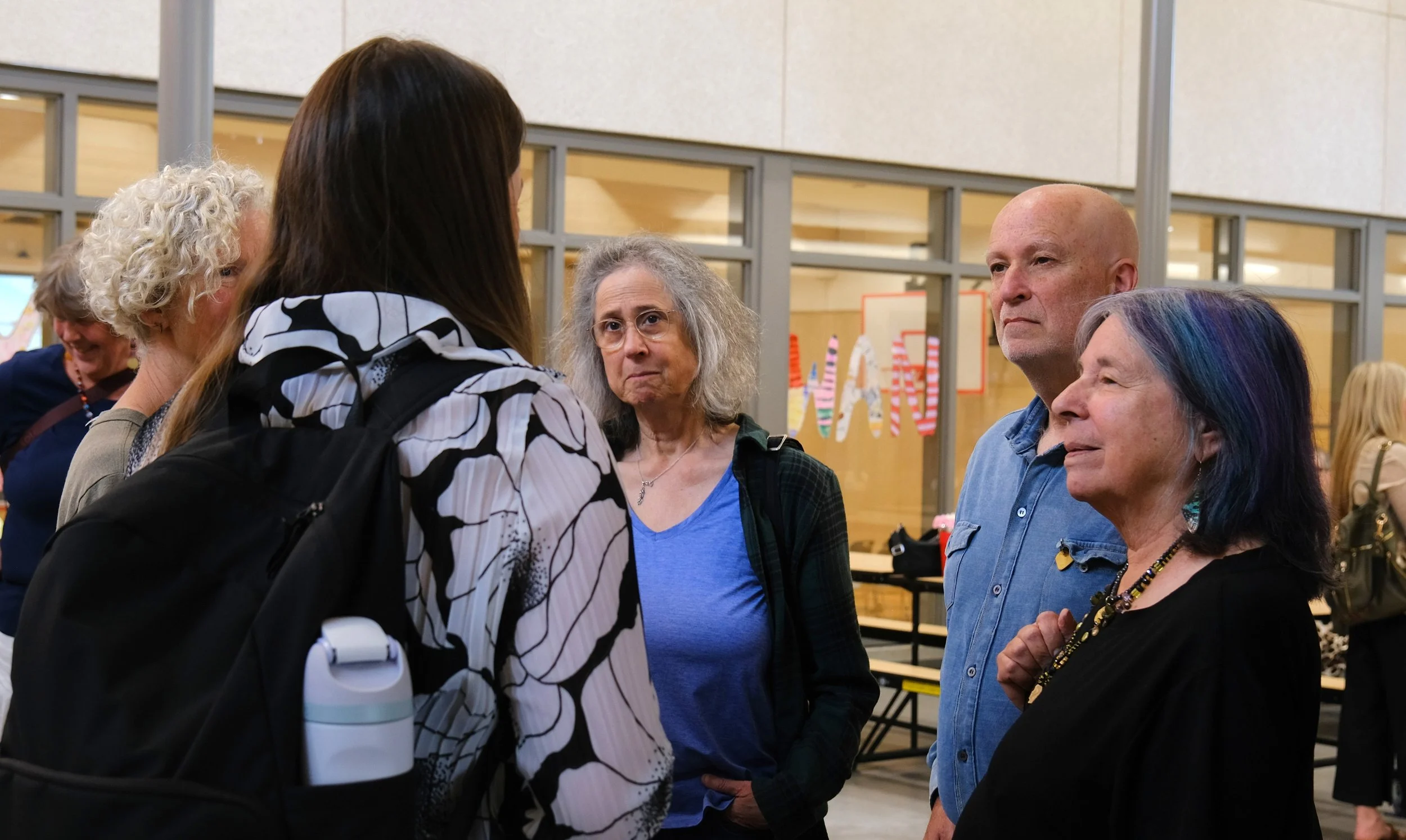 Louise and guests chatting.JPG
