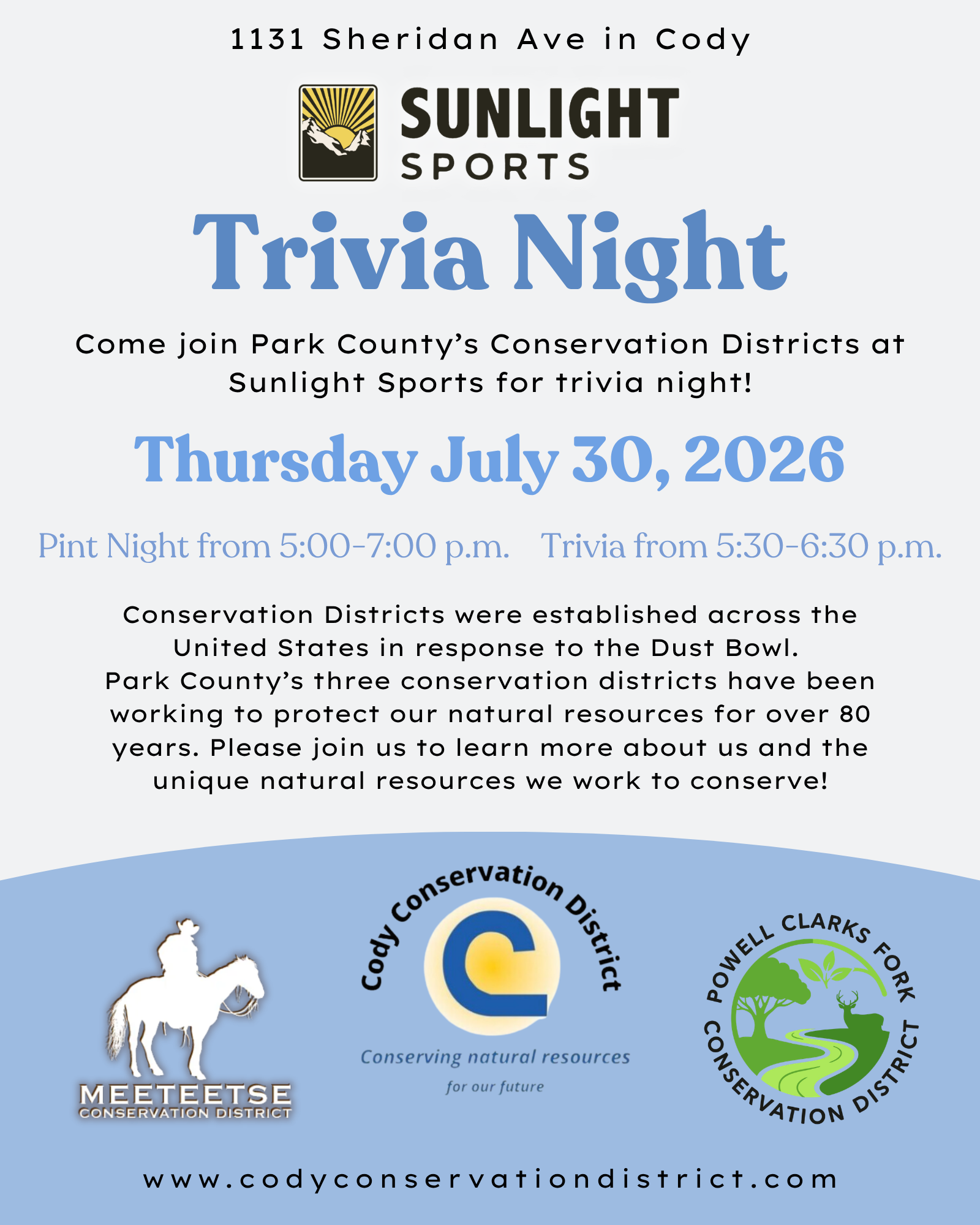 Trivia Night with Park County's Conservation Districts