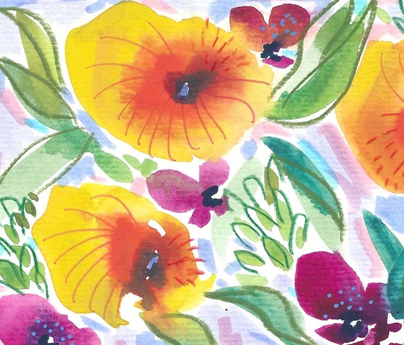 Solstice Blooms Mixed Media