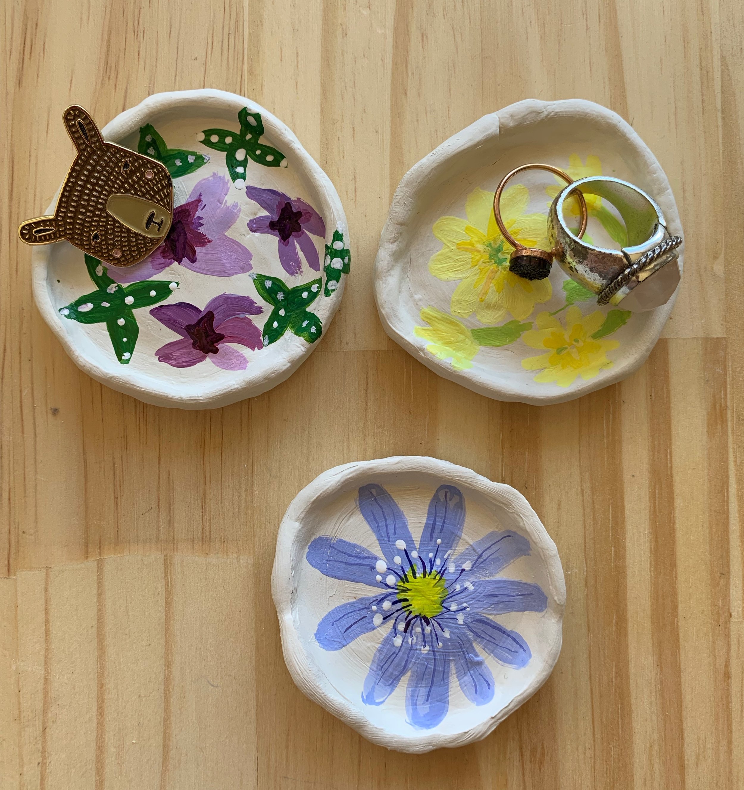 Air Dry Clay Botanical Necklaces