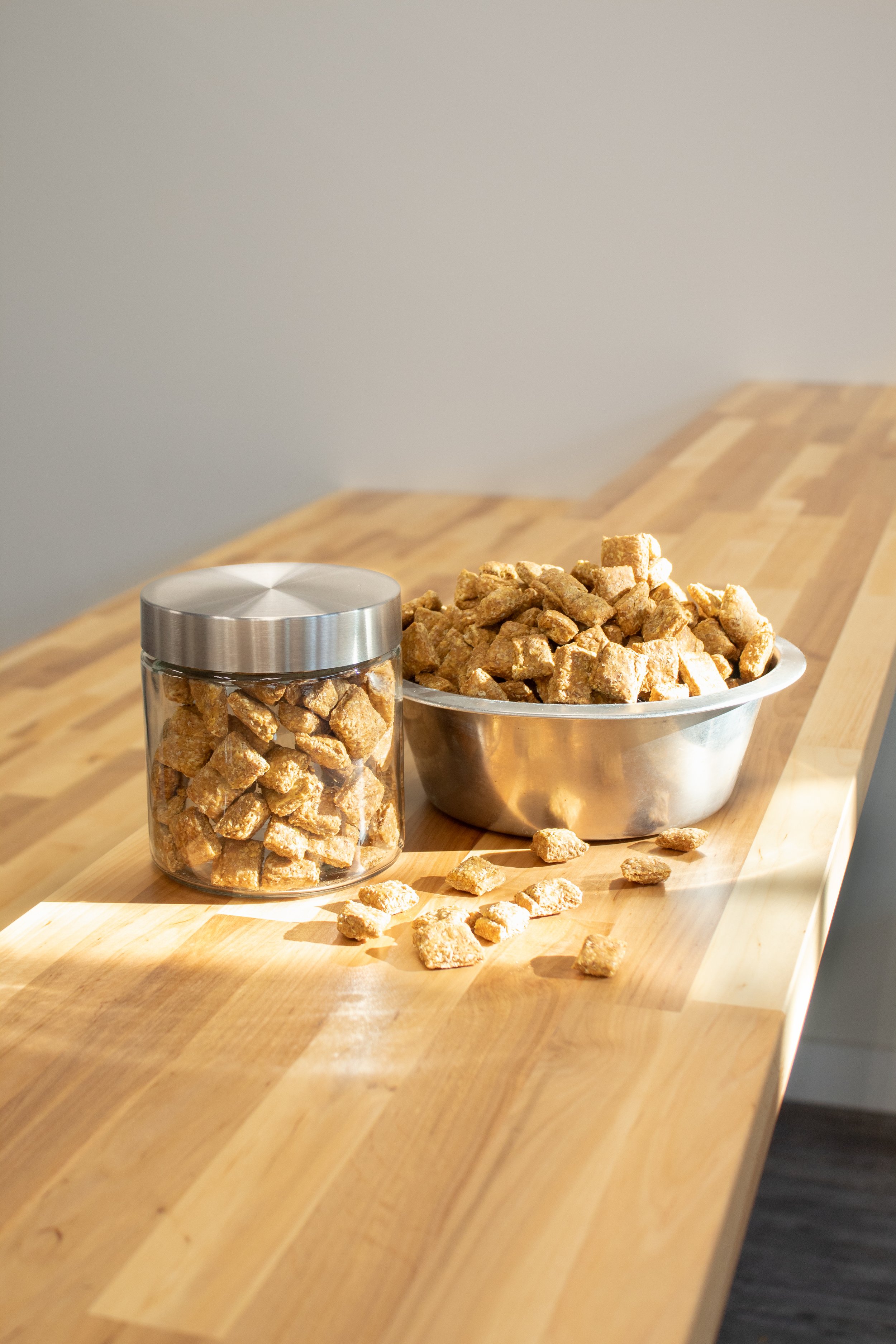 We are dog friendly! That's why we have treats stashed behind the counter.