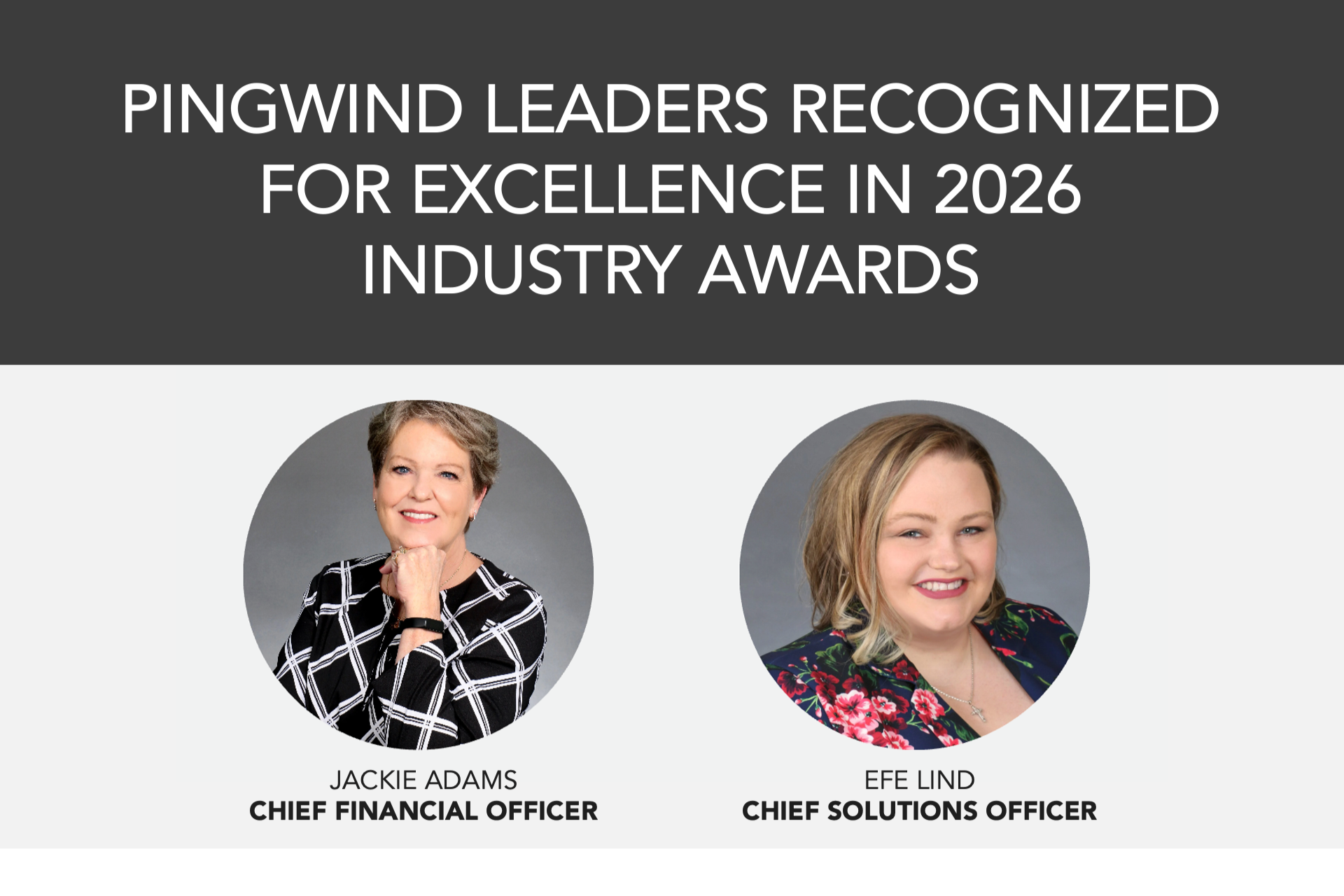 PingWind Leaders Recognized for Excellence in 2026 Industry Awards