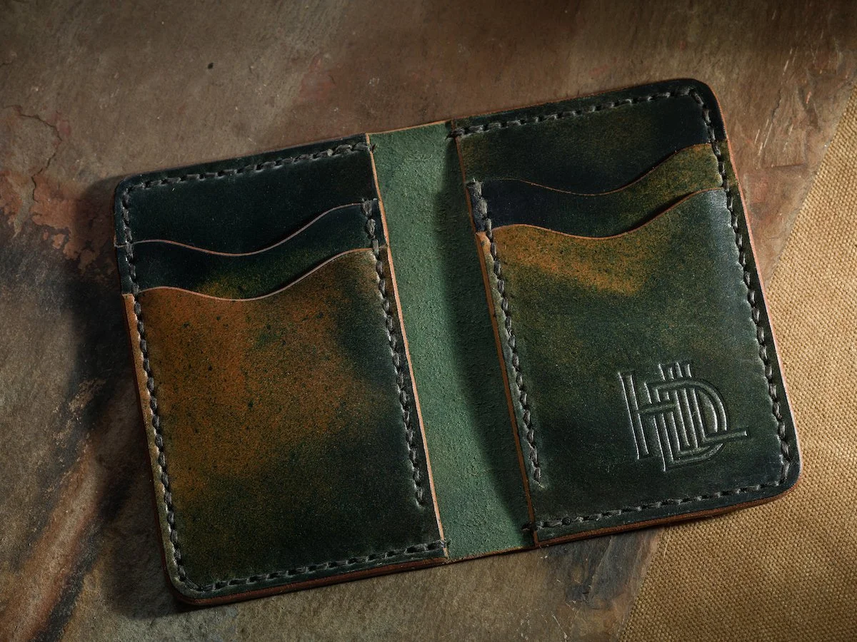 Shell Cordovan Wallet No. 03 in Marbled Black