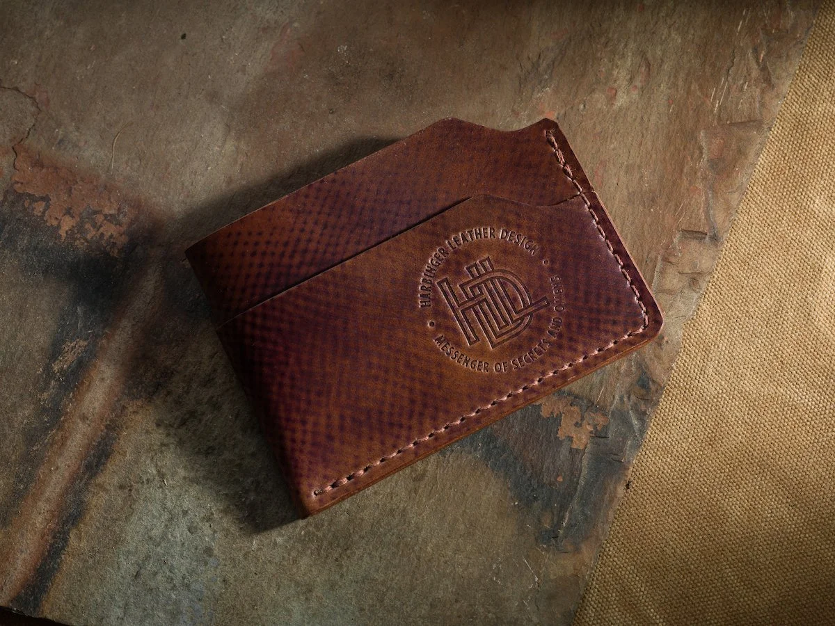 Shell Cordovan Buckshot Wallet in Marbled Color No. 08 w/ Buffed Hatch Grain