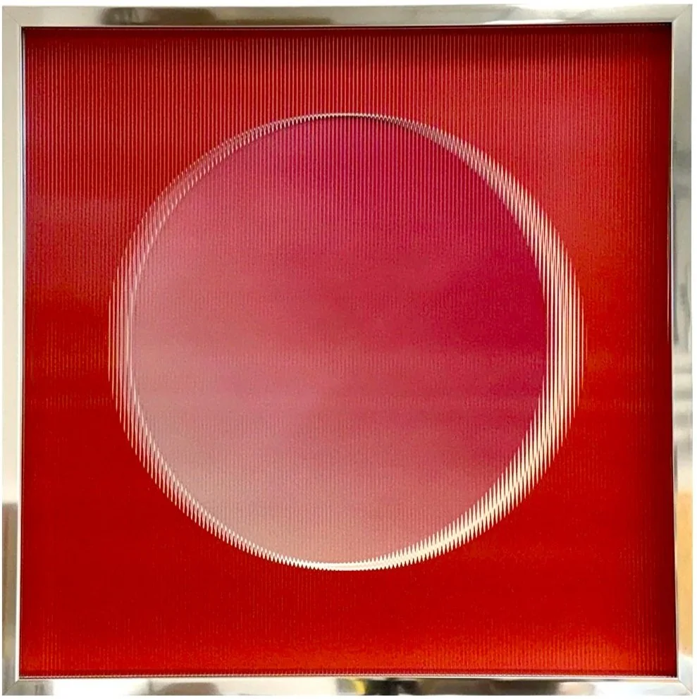 Dynamic_redpink 2026, 
mixed media, 52 cm x 52 cm unique piece