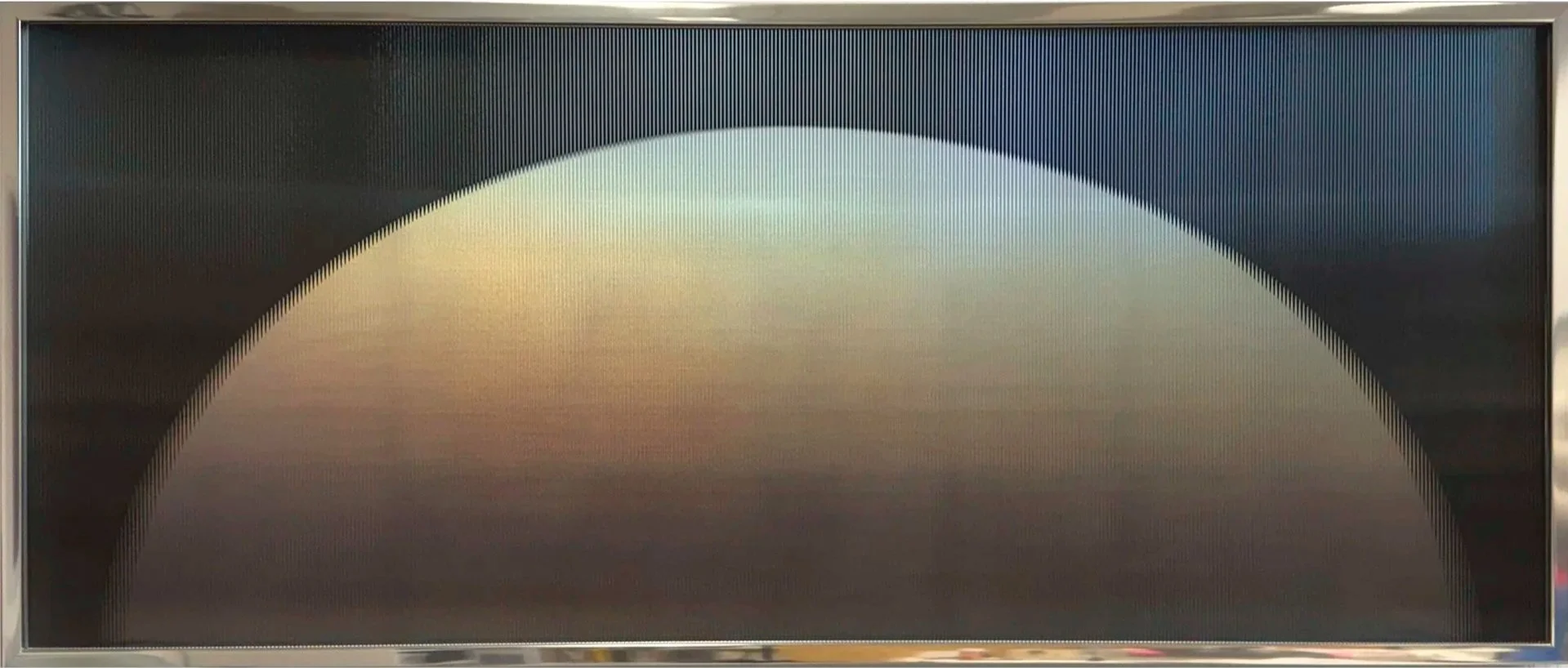 Dynamic_space 2026, with alu frame, 50x120 cm, mixed media unique piece