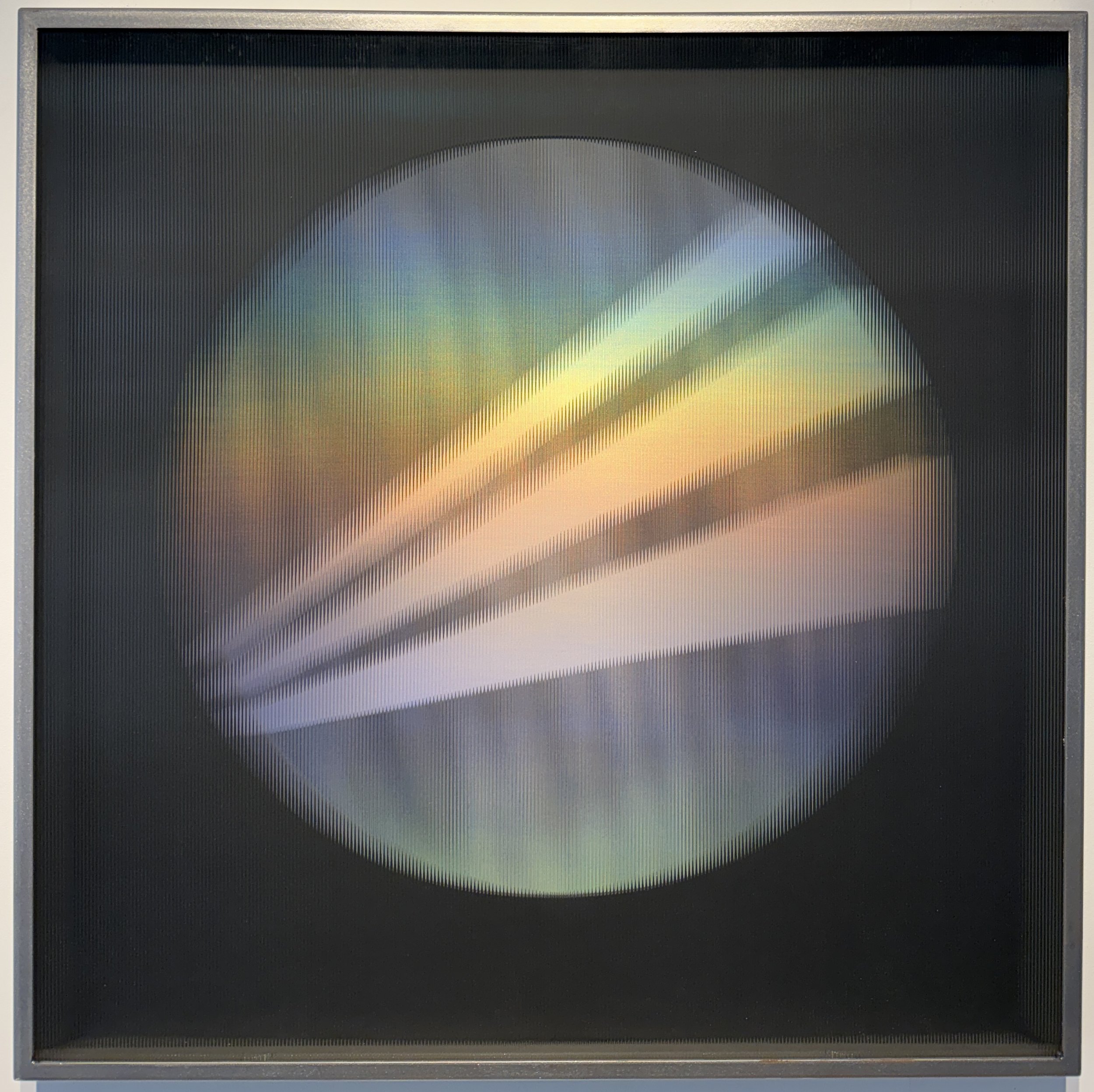 Dynamic_magic 2025, with steal frame, 90x90 cm, mixed media unique piece_sold