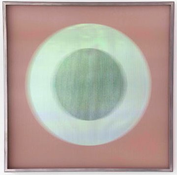 Dynamic_pink (L) 2025, with steal frame, 90x90 cm, mixed media unique piece