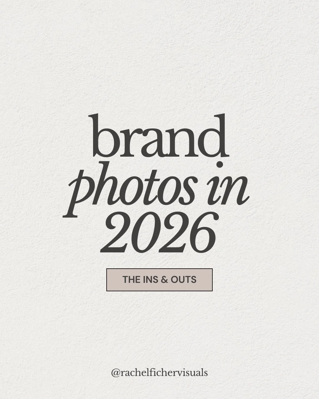 New year always brings a lot of opinions around brand photos. New trends, new pressure, and honestly&hellip; new ways to overthink something that doesn&rsquo;t need to be that complicated 😅⁠
⁠
Going into 2026, these are the ins &amp; outs I&rsquo;m 