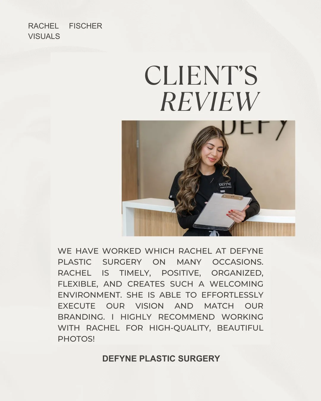 Client feedback like this never gets old 🤍⁠
⁠
I&rsquo;m always grateful when clients take the time to share their experience, especially after a shoot. It helps me continue refining how I work and making sure every session feels thoughtful, smooth, 