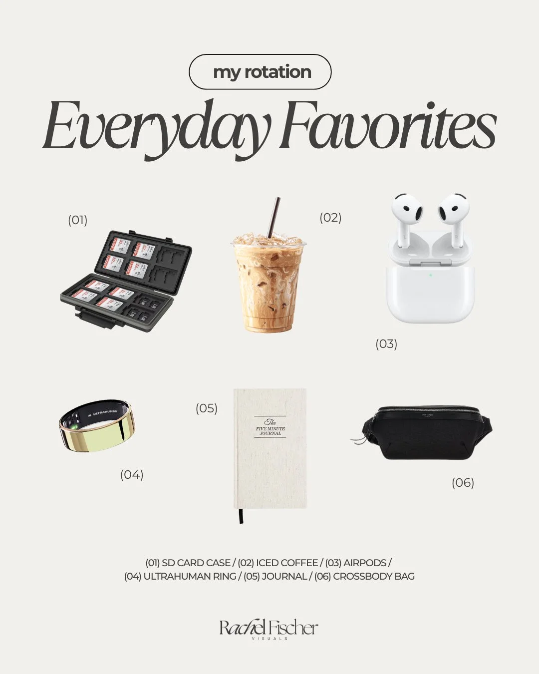 Not a what&rsquo;s in my bag, just the things that somehow always end up with me 🤍⁠
⁠
A little work⁠
A little routine⁠
A few everyday comforts⁠
⁠
What&rsquo;s one thing you always have on you?⁠
⁠
⁠
#phoenixphotographer #scottsdalephotographer #brand