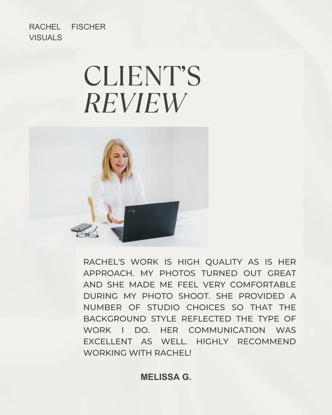 Client reviews will always mean more to me than any metric 🤍⁠
⁠
Creating images is one thing.⁠
Making someone feel comfortable, understood, and aligned with their brand is the real work.⁠
⁠
Every session is collaborative. From studio selection to ba