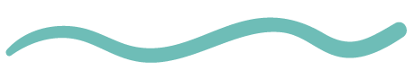 A light teal wavy line on a white background.