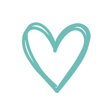 A light blue, hand-drawn heart with a black background.