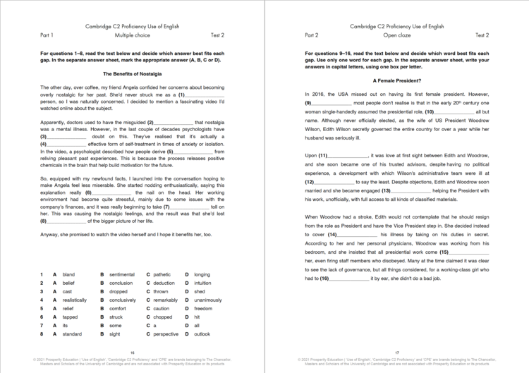 Introducing our latest book of practice tests for the Cambridge C2 ...