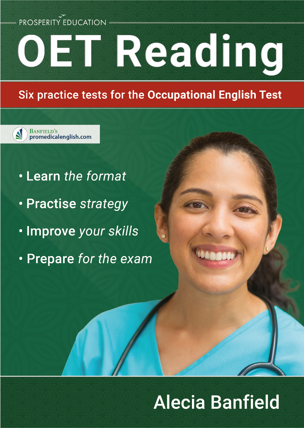 cover of OET reading showing a smiling nurse