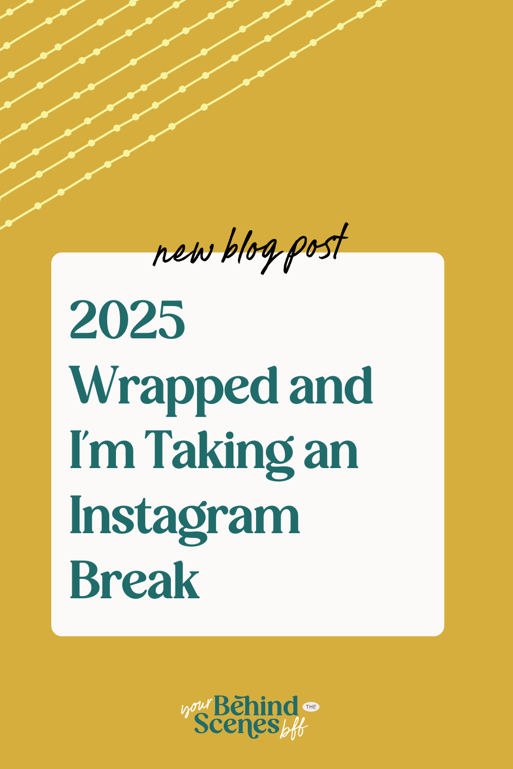 2025 Wrapped and I'm Taking an Instagram Break