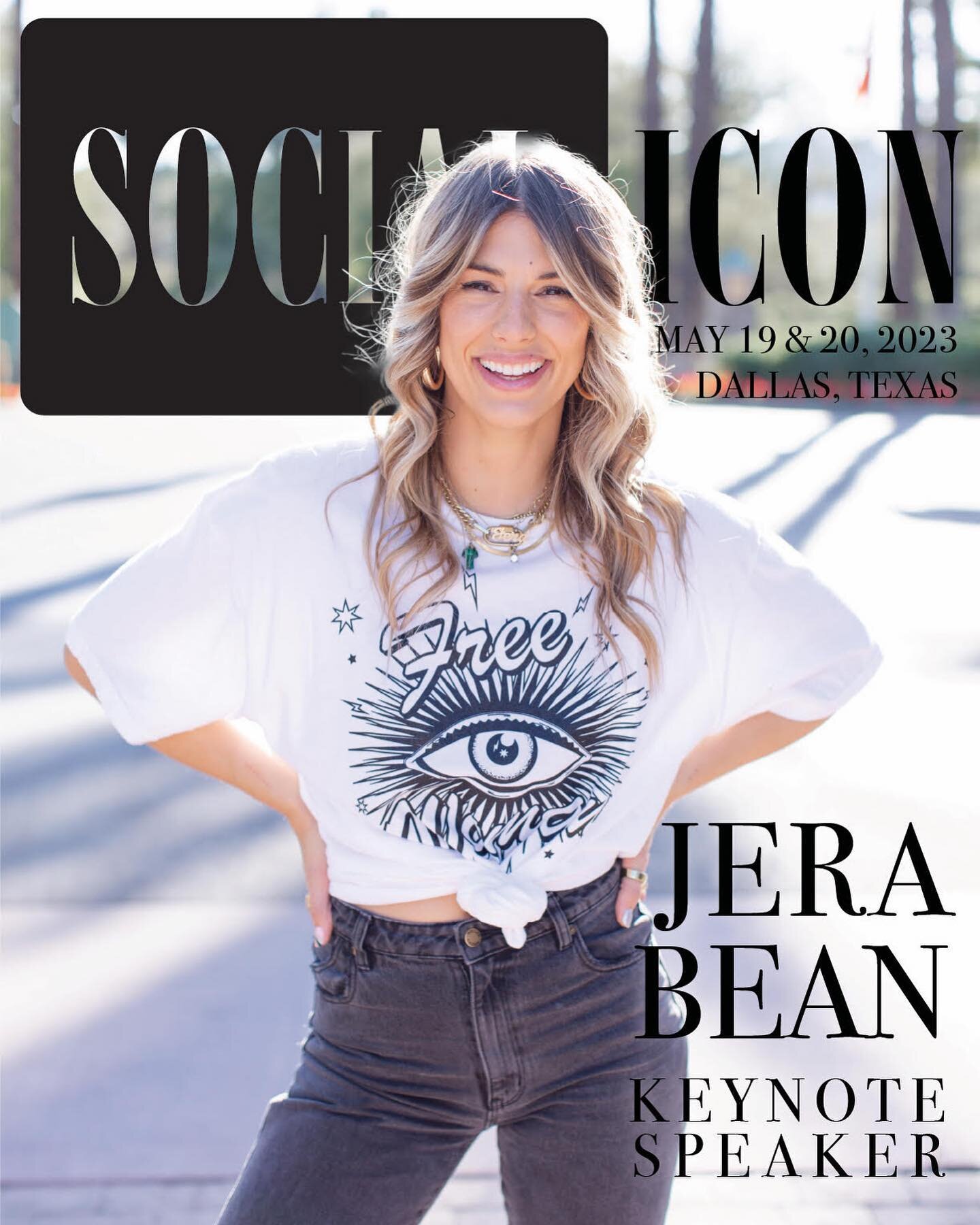 SO gosh darn EXCITED to be the opening keynote at @_socialicon this Friday, May 19 in Dallas, TX! 🤩 🎤 I&rsquo;ll be speaking about one of my favorite topics: The Secret Sauce of Social Media: How to Show Up Authentically.

And hey&hellip; you can g