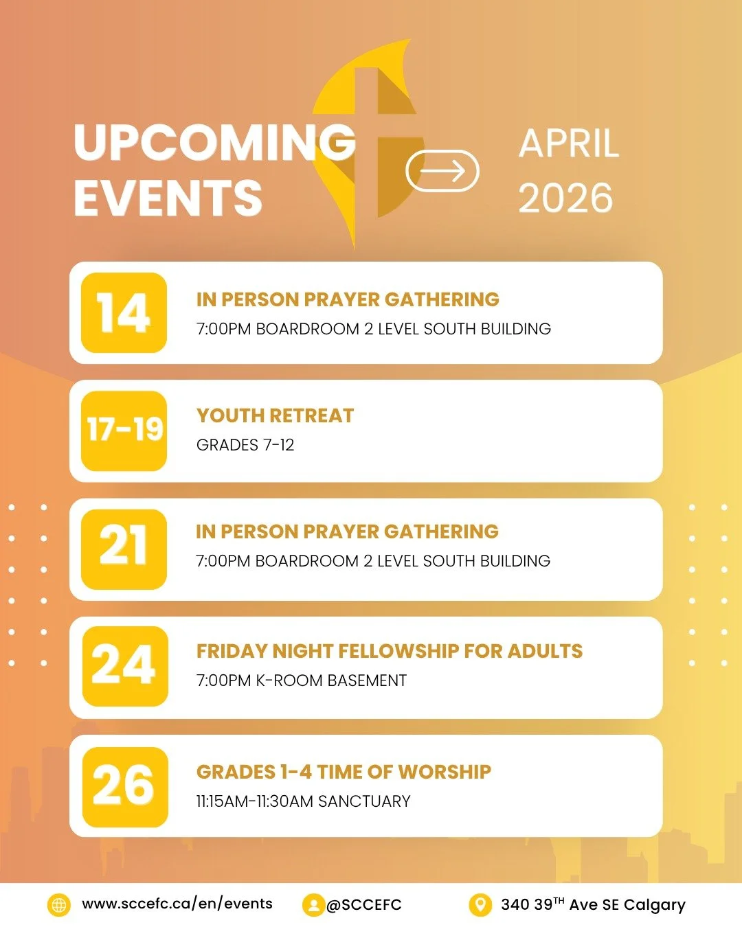 Exciting things are happening this month 🙌 Don&rsquo;t miss out on what&rsquo;s coming up!

Visit https://www.sccefc.ca/en/events! 

Got questions? Send us a DM or email us at office@sccefc.ca
 &mdash; we&rsquo;re happy to help!