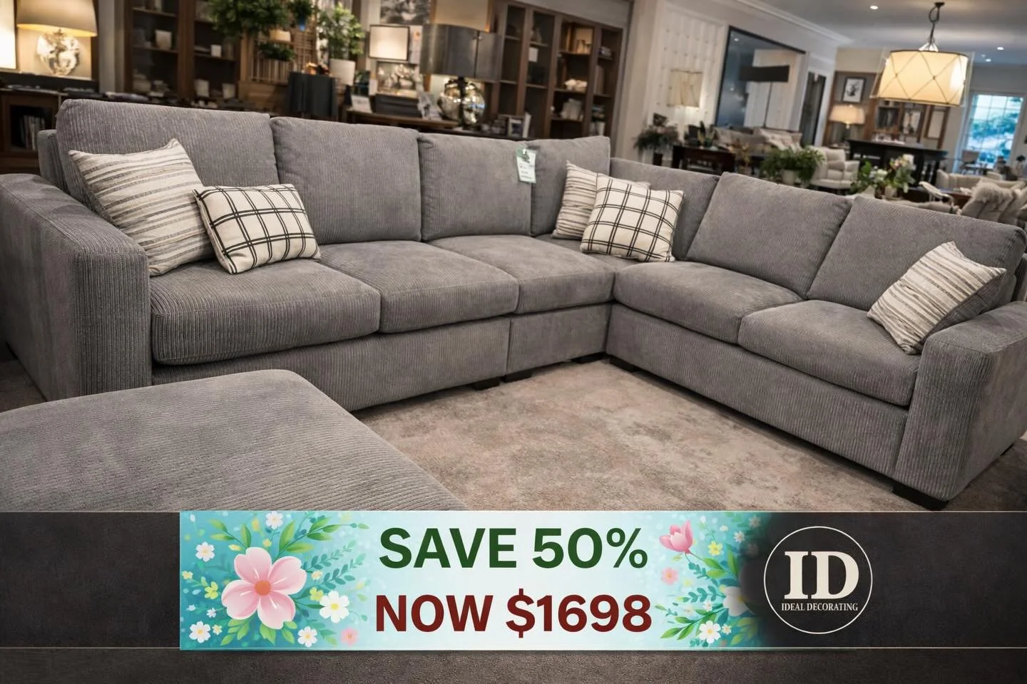 SPRING SAVINGS SALE 50% OFF THIS 4 PIECE FLEXSTEEL SECTIONAL🌸🌺🌹🌷🌻💐🥀🌼🪻🪷