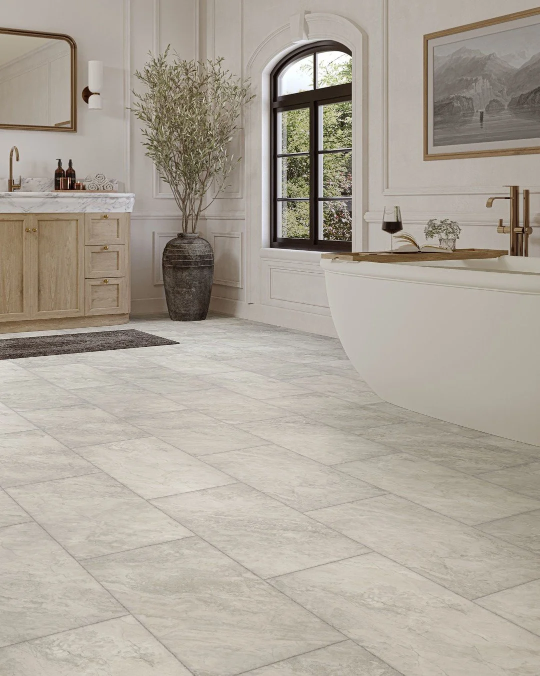 THIS is what Wow Without the Worry looks like. 🤩

Achieve an elegant, marble look for your floors without the hassle of traditional tile installation with @mannigntonfloors ADURA&reg; Luxury Vinyl Tile pattern, Basilica! Get the style and durability