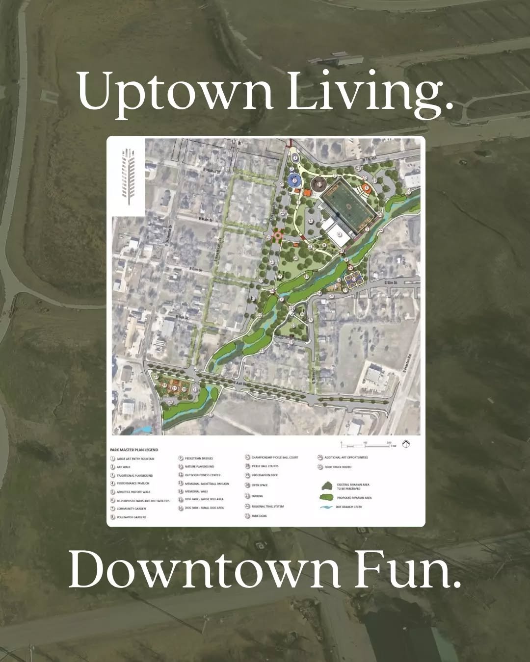Uptown Celina living offers more than just charm; it promises vibrant green spaces and recreational fun! 🌳👟✨ We're excited about the development of Ousley Park, a new nine-acre urban oasis nestled near downtown.This linear park will offer an assort